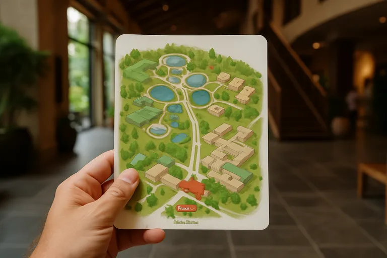 Belangrijkste zones en looproutes